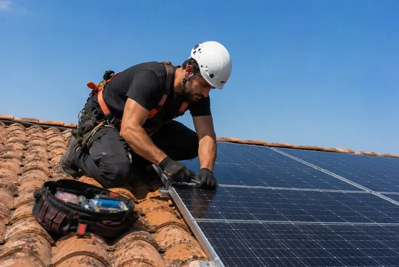 Maintenance et monitoring de panneaux solaires à Olargues